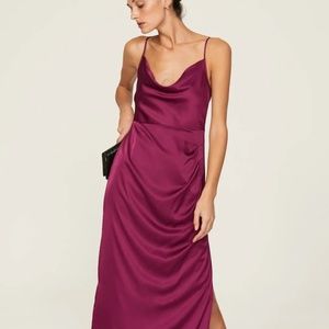 COPY - Hutch Rent the Runway Carver Dress Cowl Slip Burgundy Maxi Sz 16 $260